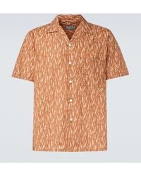 Canali - Printed Cotton-Blend Bowling Shirt - Lyst