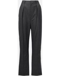 Lemaire - Pleated Wool Twill Straight Pants - Lyst