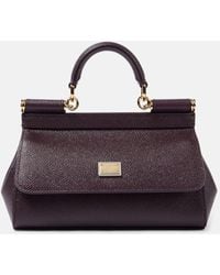 Dolce & Gabbana - Sicily Small Leather Tote Bag - Lyst