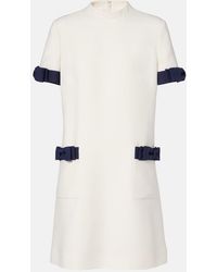 Valentino - Crepe Couture Bow-Detail Minidress - Lyst