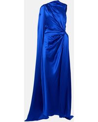 ROKSANDA - Robe longue drapee asymetrique en soie - Lyst