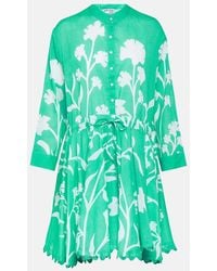 Juliet Dunn - Vestido Camisero De Algodon Floral - Lyst