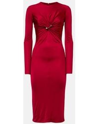 Versace - Dress With Decorative Draping - Lyst