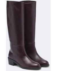 Aquazzura - Sellier Leather Knee-High Boots - Lyst