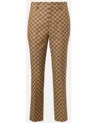 Gucci - Cotton-Blend Straight Pants - Lyst
