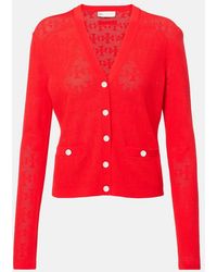 Tory Burch - T Monogram Jacquard Cardigan - Lyst