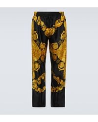 Versace - Pantalon de pyjama Barocco en soie - Lyst