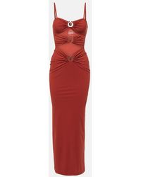 Christopher Esber - Crystal Orbit Gathered Cutout Maxi Dress - Lyst