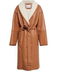 Stand Studio Dolores Faux Leather Coat - Brown