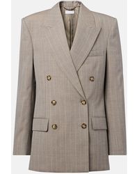 Stella McCartney - Oversized Double-Breasted Wool Blazer - Lyst