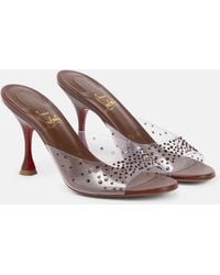 Christian Louboutin - Nudes Degramule Embellished Mules - Lyst