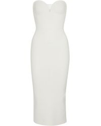 Galvan London - Thalia Strapless Midi Dress - Lyst