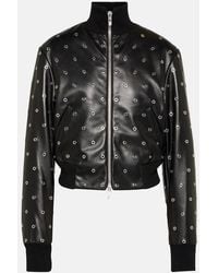Alaïa - Studded Leather Bomber Jacket - Lyst