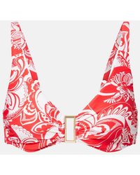 Melissa Odabash - Bedrucktes Bikini-Oberteil Bel Air - Lyst