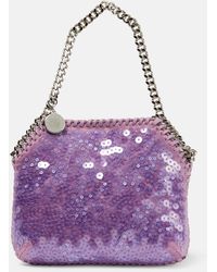 Stella McCartney - Tote Falabella Mini mit Kristallen - Lyst