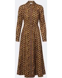 Zimmermann - Belted Printed Linen Shirt Dress - Lyst