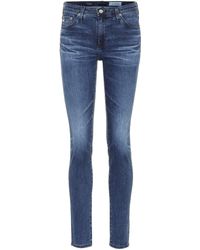 AG Jeans Jean skinny en denim stretch The Prima - Bleu