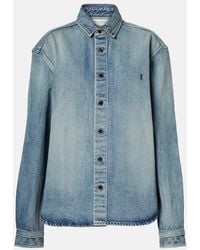 Saint Laurent - Camicia Di Jeans Cassandre - Lyst