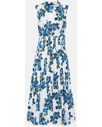 Emilia Wickstead - Rosita Floral-print Woven Midi Dress - Lyst