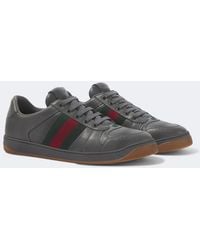Gucci - Screener Perforated Leather Sneakers - Lyst