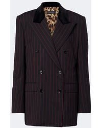 Dolce & Gabbana - Chalk Stripe Wool And Cotton-Blend Blazer - Lyst