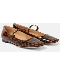 Gianvito Rossi - Christina Patent Leather Mary Jane Flats - Lyst