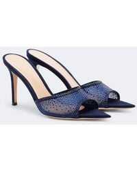 Gianvito Rossi - Rania Embellished Mesh Mules - Lyst