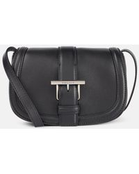 McQueen - Schultertasche T-Bar Mini Aus Leder - Lyst