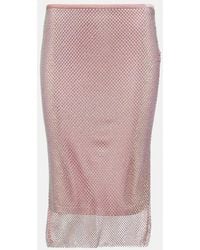 Sportmax - Fishnet Embellished Midi Skirt - Lyst