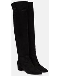 Gianvito Rossi - Suede Leather Knee-High Boots - Lyst