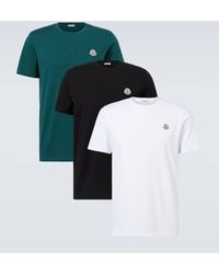 Moncler - Set Aus Drei T-Shirts Aus Baumwoll-Jersey - Lyst
