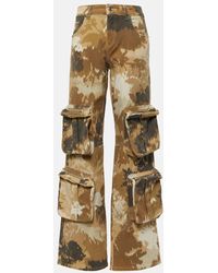 Blumarine - Pantaloni Cargo A Gamba Larga Con Stampa - Lyst