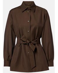 Max Mara - Belted Virgin Wool Blazer - Lyst