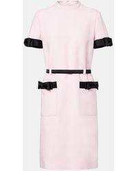 Valentino - Crepe Couture Bow-Detail Minidress - Lyst