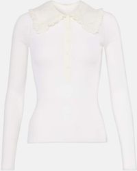 Chloé - Chloã Collared Henley Top - Lyst
