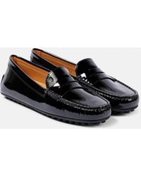 Tod's - City Gommino Patent Leather Moccasins - Lyst