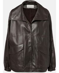Nour Hammour - Anorak Leather Jacket - Lyst