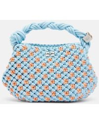 Ganni - Bou Mini Woven Top-Handle Bag - Lyst