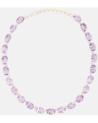 Ileana Makri - 18kt And 14kt Gold Necklace With Amethysts - Lyst