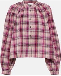 Isabel Marant - Blandine Checked Cotton And Linen Shirt - Lyst