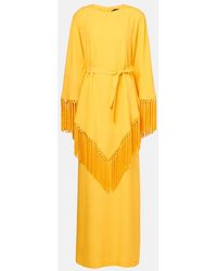 ‎Taller Marmo - Fringed Crepe Cady Kaftan - Lyst