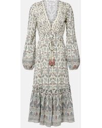 Veronica Beard - Vani Paisley Ruffled Midi Dress - Lyst