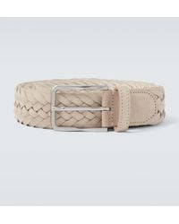 Canali - Braided Suede Belt - Lyst