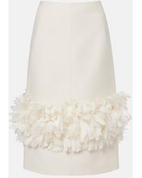 TOTEME - Petal Wool And Silk Midi Skirt - Lyst