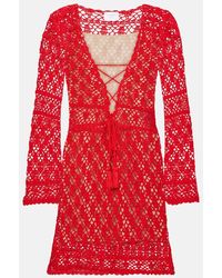 Anna Kosturova - Bianca Crochet Cotton Minidress - Lyst