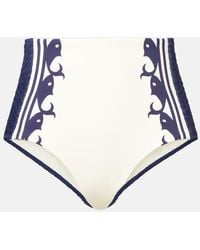 ALÉMAIS - Marine Printed Smocked Bikini Bottoms - Lyst