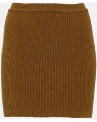 Wardrobe NYC - Mini-jupe en coton melange - Lyst