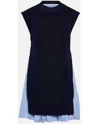 Sacai - Cotton-blend Shirt Minidress - Lyst