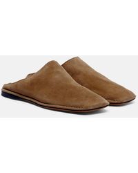 The Row - Piper Suede Slides - Lyst