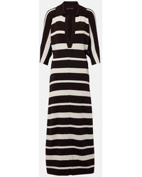 Proenza Schouler - Solana Striped Wool And Silk Maxi Dress - Lyst